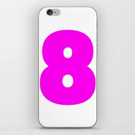 8 (Magenta & White Number) iPhone Skin