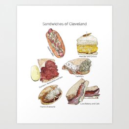Sandwiches of Cleveland Art Print