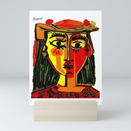 Pablo Picasso Woman In A Hat 1962 T Shirt, Artwork, tshirt, tee, jersey, poster, artwork Mini Art Print