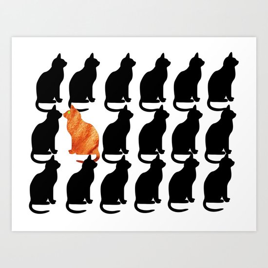 ODD CAT OUT Art Print