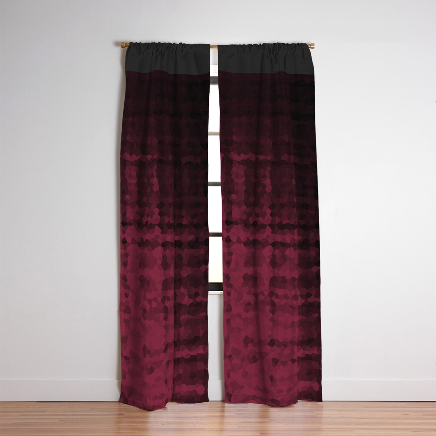 Black Maroon Mosaic Blackout Curtain By Temas14mk Society6 9 cm x 9 cm. society6