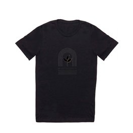Arches and plant minimal black line art T Shirt