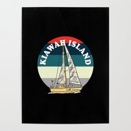 Sailing Kiawah Island South Carolina Vintage Poster