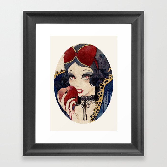 Vampire Snow White Framed Art Print