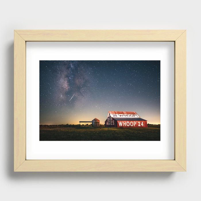 Aggie Barn by Night Recessed Framed Print