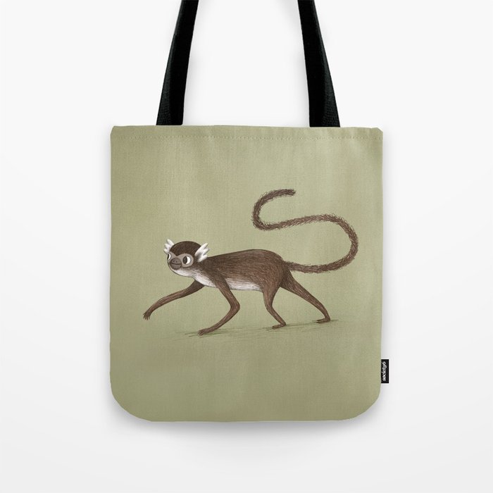 Squirrel Monkey Walking Tote Bag
