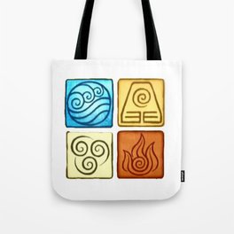 Avatar The Last Air Bender Four Elements Tote Bag