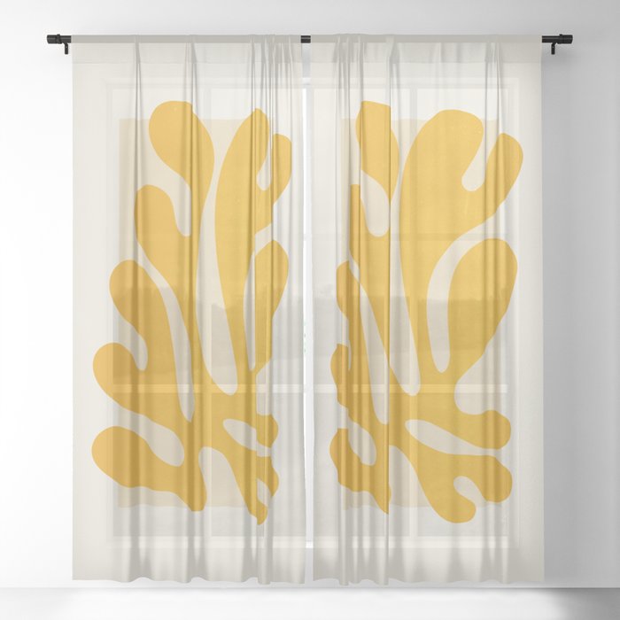 Sun Leaf 2: Matisse Edition | Mid Century Series Sheer Curtain