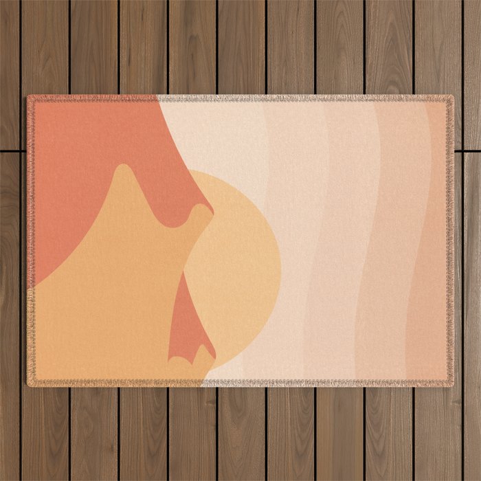 Sunset on The Mountains Outdoor Rug