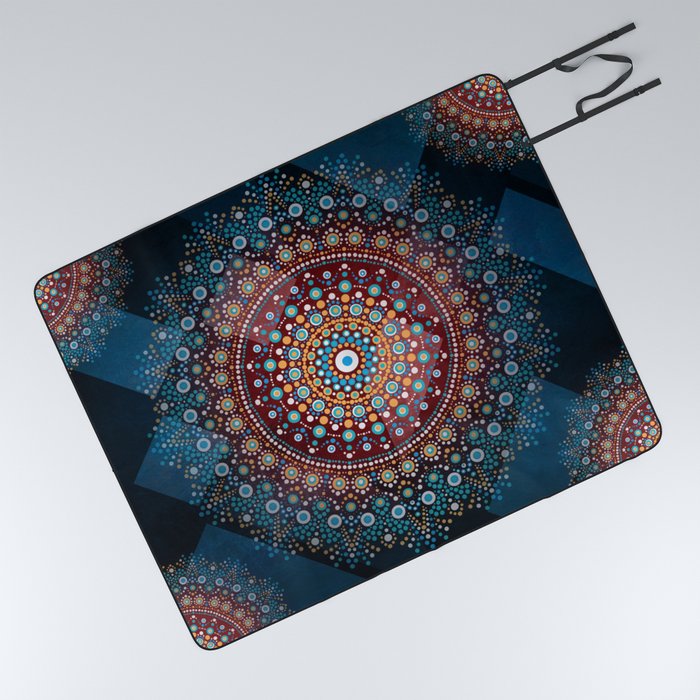 Mandala geometric pattern Picnic Blanket