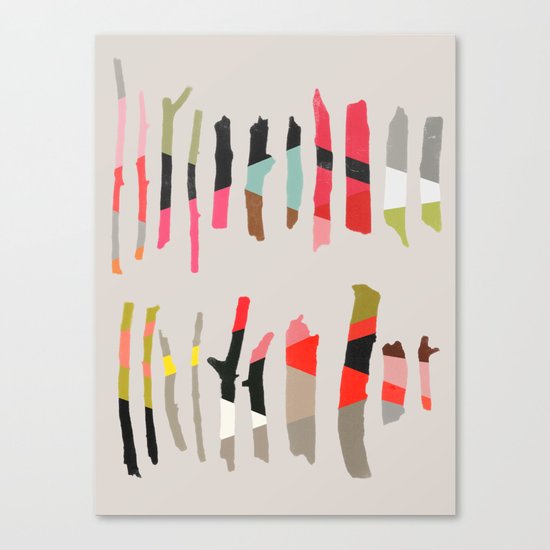 painted twigs 1 Canvas Print