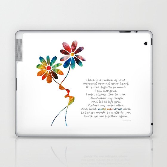 Ribbon Of Love Grief And Sympathy Art Laptop & iPad Skin
