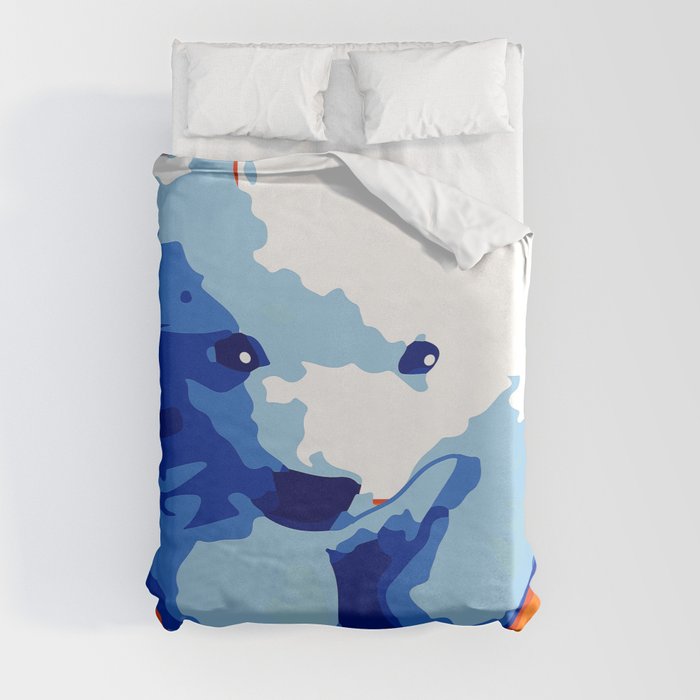 Blue teddy duvet set on sale