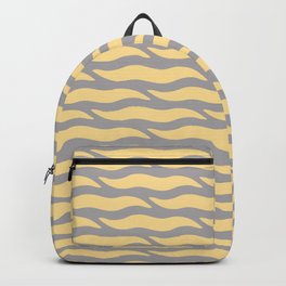 Tiger Wild Animal Print Pattern 358 Yellow and Gray Backpack