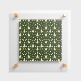 Christmas Pattern Green Geometric Tree Modern Floating Acrylic Print