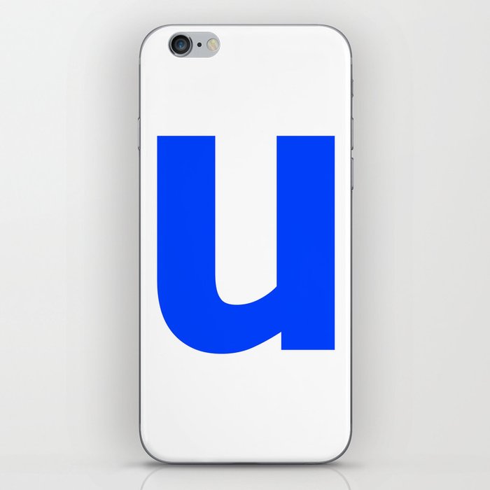 letter U (Blue & White) iPhone Skin