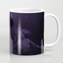 Mermaid Saves Drowning Victim in Purple Underwater Scene Coffee Mug