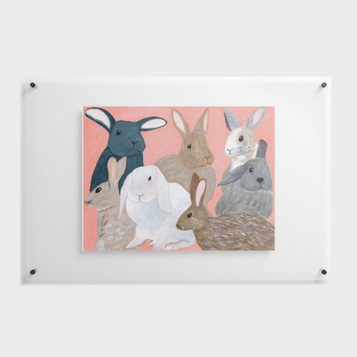 Acrylic Bunnies Floating Acrylic Print