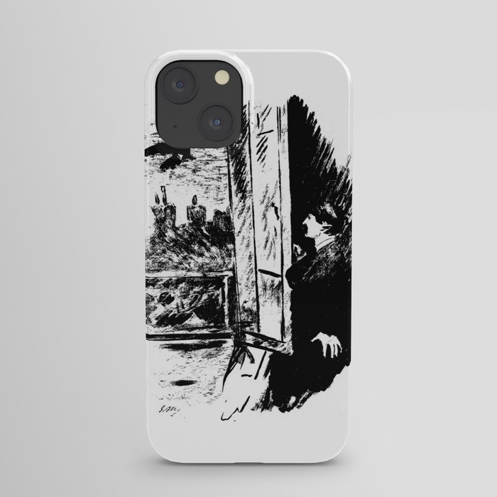 Edouard Manet - The raven by Poe 2 iPhone Case
