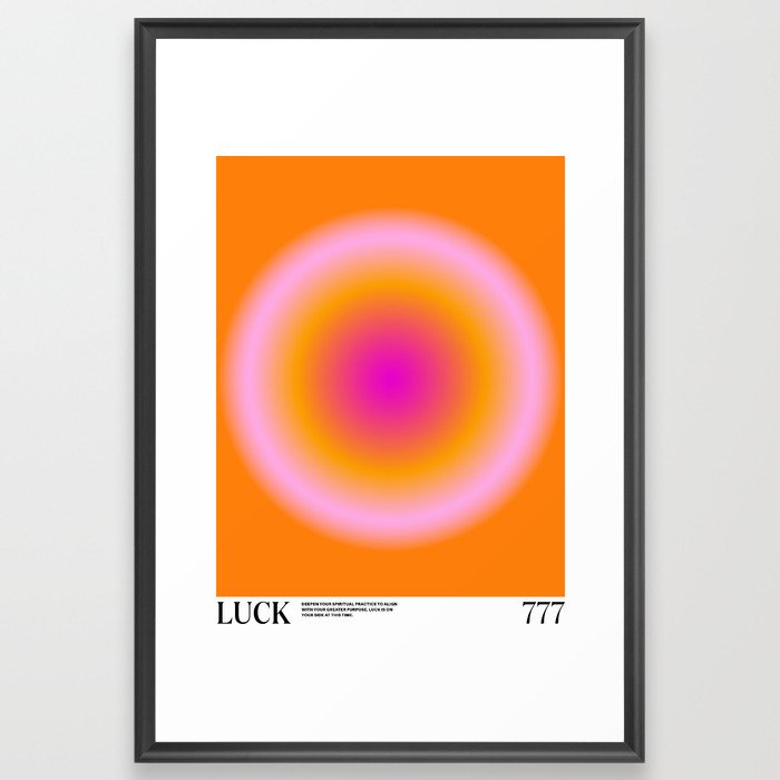 Gradient Angel Numbers: Luck Framed Art Print