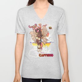 Caffiend V Neck T Shirt