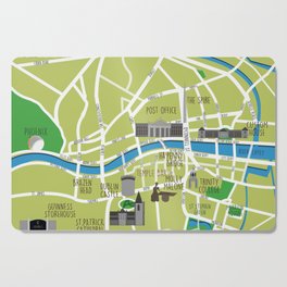 Dublin map illustrated Cutting Board