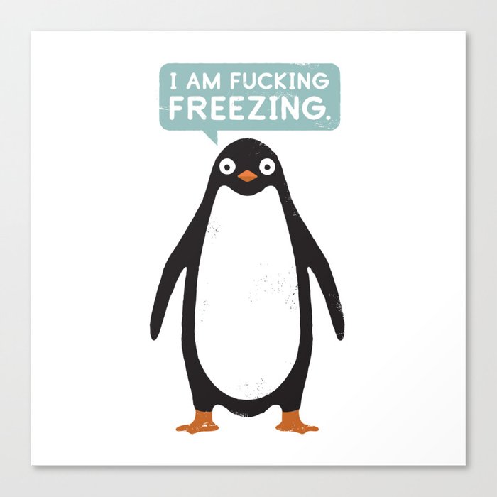 Talking Penguin Canvas Print