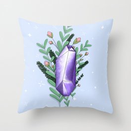 Crystal Buds Throw Pillow