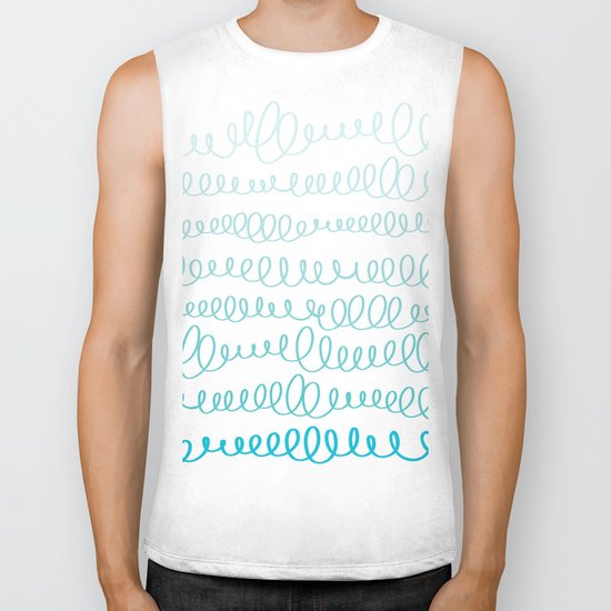 Doodles at the beach Biker Tank