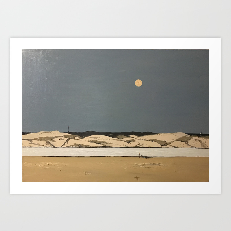 Moon Landscape Painting Art Print By Ranisha Society6