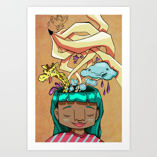 Overflowing thoughts Art Print