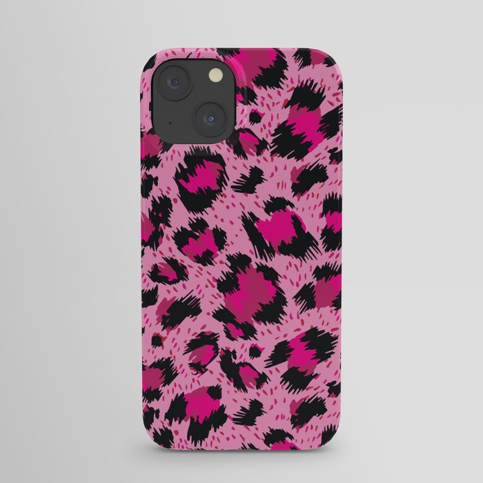Seamless luxury pink leopard pattern. iPhone Case