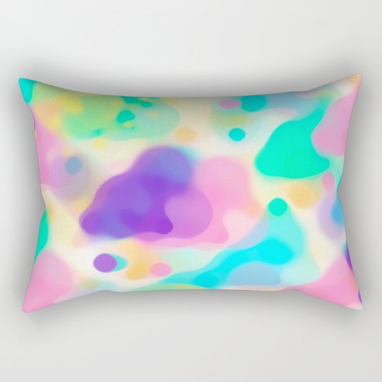 Watercolor splashes abstract Rectangular Pillow