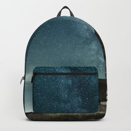 Shooting star; meteor shower on the plains twilight magical realism milky way galaxy color photograph / photography portrait Backpack