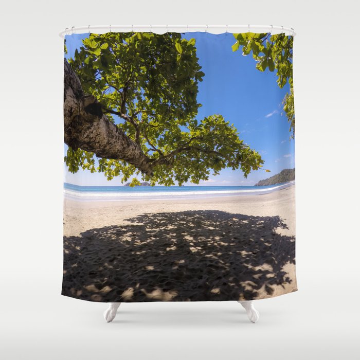 A Shady Spot On A Tropical Beach Shower Curtain