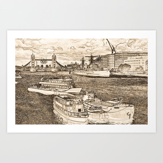 River Thames View Art Print