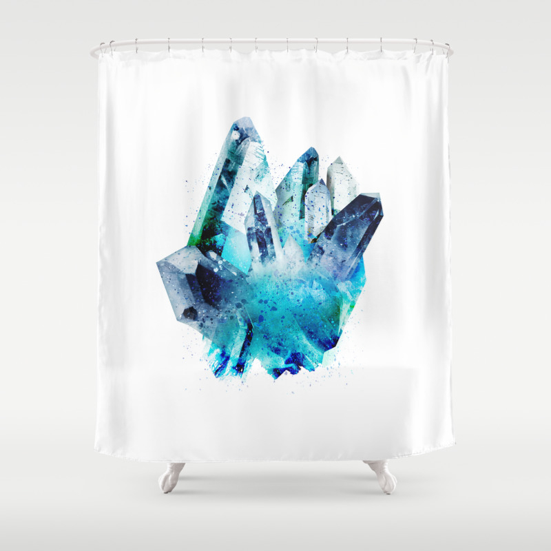 Watercolor Gemstone Shower Curtain By Cafelab Society6