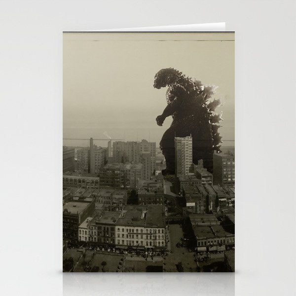 Godzilla Visits Chicago City 1912 Stationery Cards