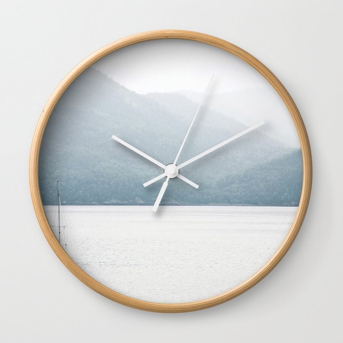 Boat and fog Wall Clock