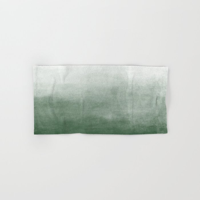 Ombre Paint Color Wash (forest green/white) Hand & Bath Towel