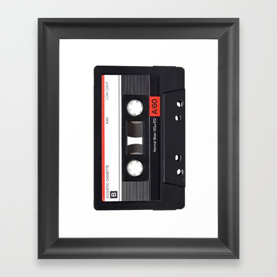 Old School Tape Framed Art Print