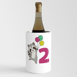 Raccoon Second Birthday Balloons For Kids Wine Chiller