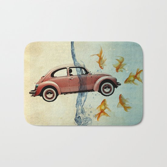 Bug and goldfish Bath Mat