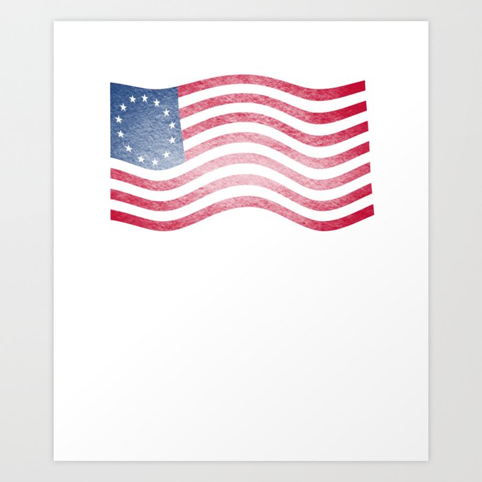 Distressed Grunge Design and style Wavy Betsy Ross Flag print Artwork Print through noveltymerch graphic relating to Betsy Ross Printable Pictures named Distressed Grunge Design Wavy Betsy Ross Flag print Artwork Print through noveltymerch