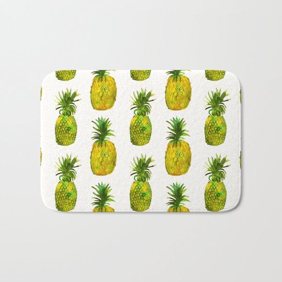 Pineapple vibes Bath Mat