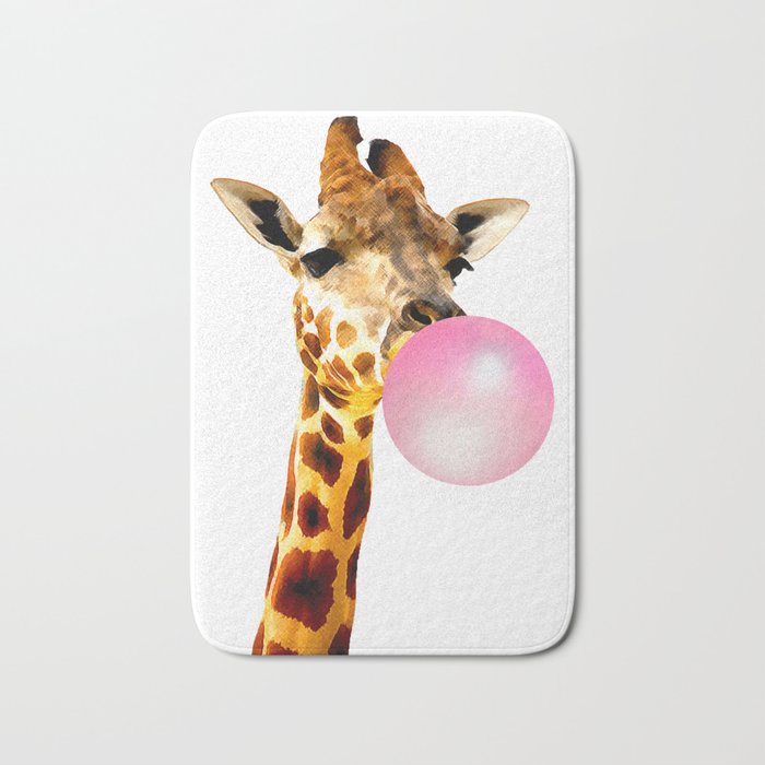 Giraffe Chewing Gum Bath Mat