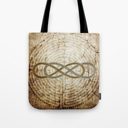 Double Infinity Silver Gold antique Tote Bag