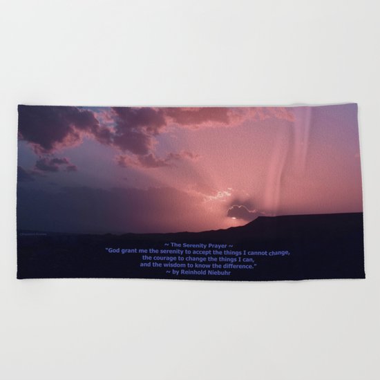 Serenity Prayer - IV Beach Towel