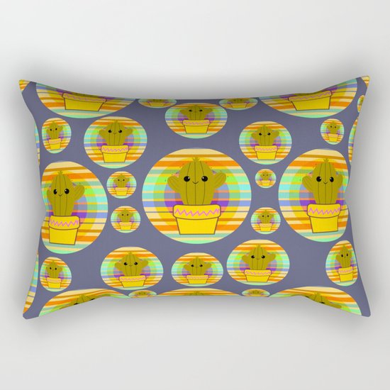 Colorful cacti Rectangular Pillow