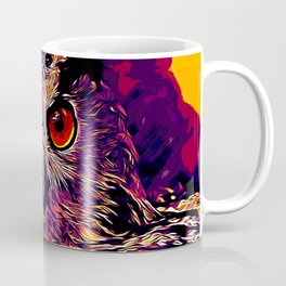owl strix bird v2 vector art late sunset Coffee Mug
